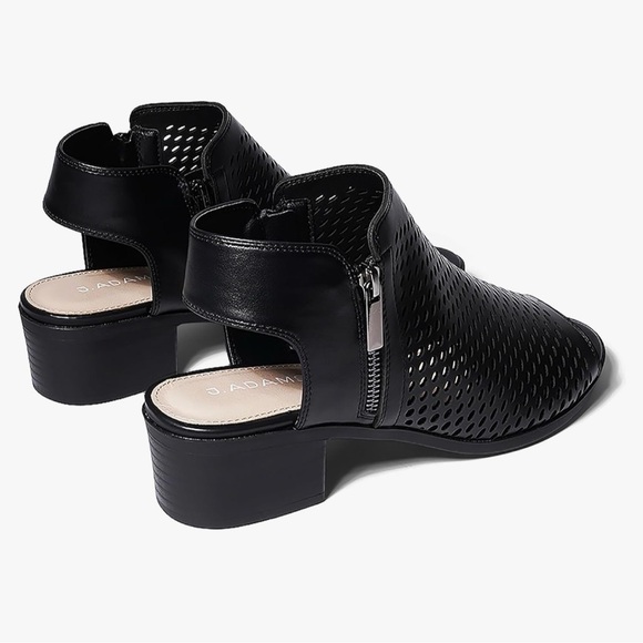 J. Adams Black Peep Toe Ankle Booties New in Box NIB size 10 - Picture 4 of 12